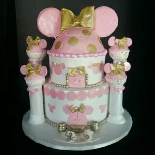 Minnie Mouse Pink and Gold Cake Mickey mouse clubhouse birth
