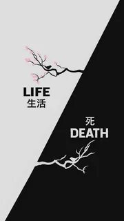 Japanese life and death phone wallpaper