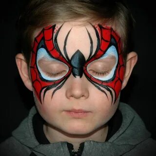 A Very Cool Spiderman Face Paint Design - Step by Step by An