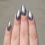 Серебряный маникюр - 60 фото новинок дизайна ногтей в серебр