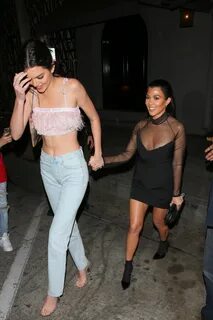 KENDALL JENNER and KOURTNEY KARDASHIAN at Craig’s Restaurant