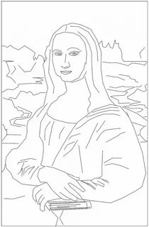 Mona Lisa Coloring Page Printable K5 Worksheets Coloring pag