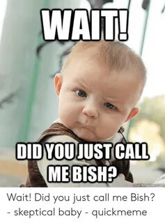 WAIT DİDYOUTUSTCALL MEBISH? Wait! Did You Just Call Me Bish?