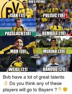 BVB'S FUTURE OniK ISAK C17 PULISIC 018 DEMBELE C19U PASSLACK