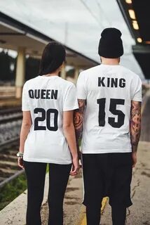 Mar 3, 2019 - Couples t-shirts set "King Queen" set of 2 ...