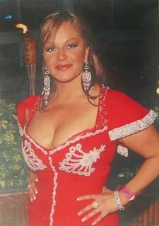 Jenni Rivera Red and Silver Gown Photograph by Donna Wilson