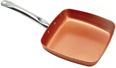 Chef's Cuisine Copper 9.5" Aluminum Non Stick Fry Pan w/Stainless...