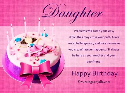 Birthday Wishes for Daughter - Wordings and Messages