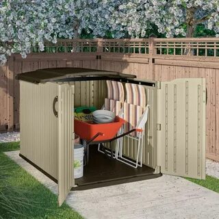 Outdoor Storage Shed Durable Resin Construction Tools Bikes 