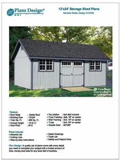 Easy to Build: . Plans are for a reverse gable storage shed,