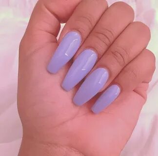 Neon Lavender Coffin Acrylic Nails Long nails, Nails, Purple