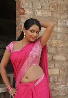 Saree Navel Show - Actress Ashwi Hot Exclusive Blue Saree Na