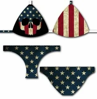 American Skull Bikini Top, Bottom, Or Full Set RebelsMarket