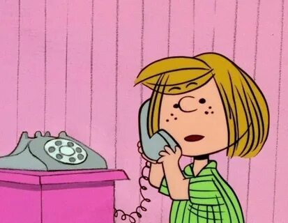 Peppermint Patty on the phone Charlie brown and snoopy, Char