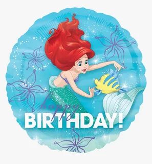 Happy Birthday Mermaid Ariel, HD Png Download - kindpng