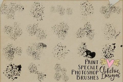 Paint Speckles Photoshop Brushes (83997) Brushes Design Bund