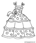 Glitter Princess Dress Coloring Pages - Dress Coloring Pages