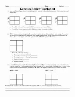 Genetics Problems Worksheet Answer Key Best Of 15 Best Of Pe