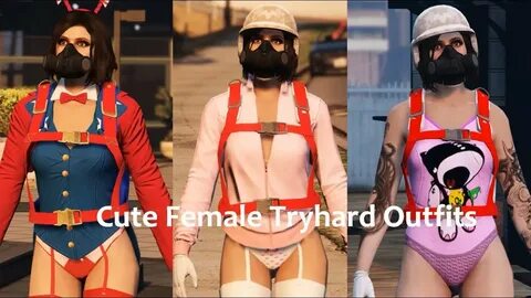 GTA 5 Online - Cute Female Tryhard Outfits - YouTube