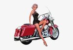 Pin Up Girl Harley Davidson PNG Image Transparent PNG Free D