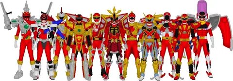 All Red Ranger Battlizers By Taiko554 - All Red Power Ranger