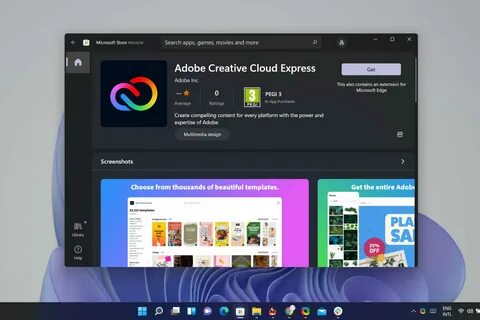 You can find Adobe's Creative Cloud Express app on the Microsoft Store