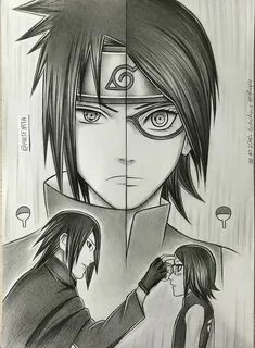 Disegno Sasuke e Sarada Naruto sketch, Naruto drawings, Anim