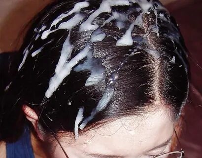 Semen Shampoo cum on hair - Photo #6