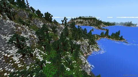 Карта Twin Fjords (Пользовательский ландшафт) Карты для Mine