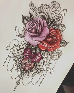 lace roses tattoo design Flower thigh tattoos, Lace tattoo d