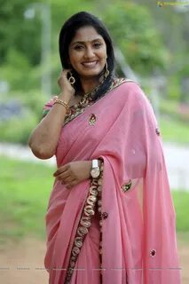 TV Anchor JHANSI stills in pink saree