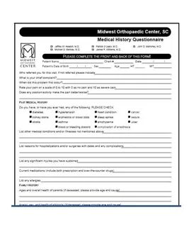 patient questionnaire template - Besko
