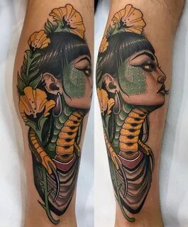 Schlangendame von Tattoo Künstler Javier Franco #INKLABS Kör