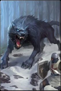 Лютый волк Dire wolf / Бестиарий D&D 5 / Monster manual.