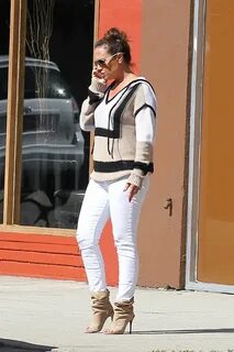 Leah Remini in White Jeans -07 GotCeleb