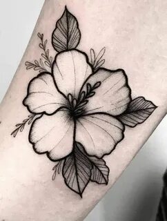 hawaiian tattoo hibiscus Borneo Tattoos Hawaiian flower tatt