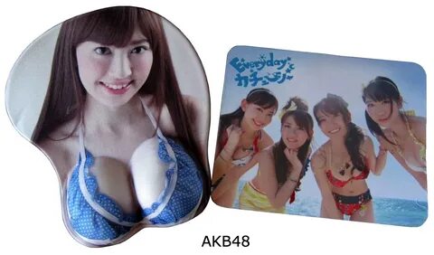 3D breasts popping up on gadget accessories; Big thumb swipe