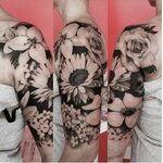 Tattoo by Matteo Pasqualin Floral tattoo sleeve, Tattoos, Sl