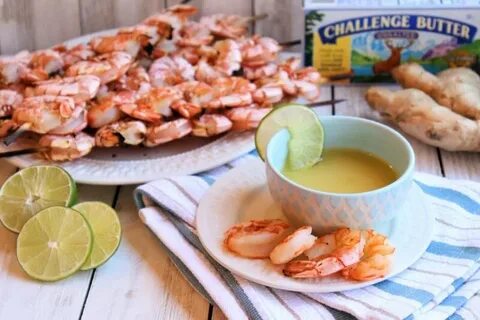 Red Argentine Grilled Shrimp with Asian Ginger Lime Butter C