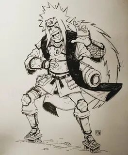 Jiraiya 自 来 也 Character Design Sheet From Naruto Pin Anime C