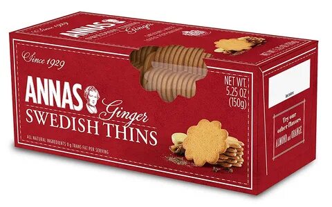 Anna's Ginger Thins Swedish Minneapolis Mall Cookies Pack of