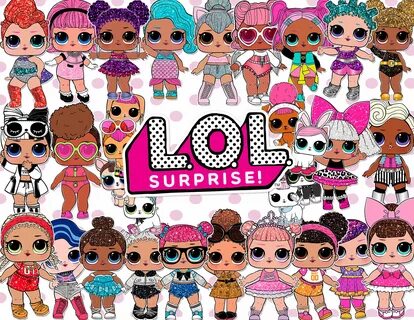 100 Lol Surprise Dolls ClipArt Digital PNG image picture dra