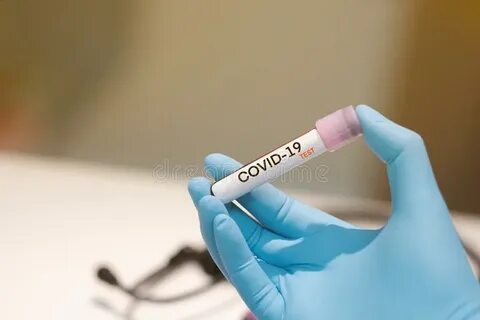 Coronavirus Blood Test in Hospital Laboratory Stock Photo - 