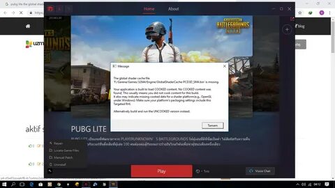 PUBG Lite global shader cache file is missing hatası