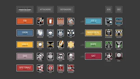 Rainbow Six Siege Operator Icons 9 Images - Rainbow 6 Siege 