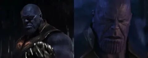 Thanos while tearing Nebula apart and after killing Gamora. 