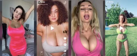 Girls showing boobs on tik tok