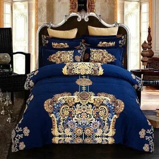 Royal Blue and Gold Indian Pattern Royal Style Noble Excelle