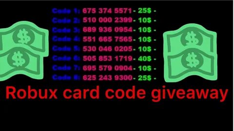 FREE ROBUX GIFT CARD CODES GIVEAWAY - YouTube
