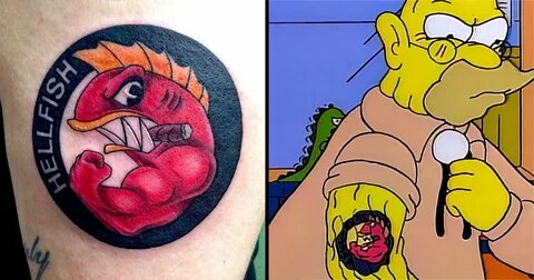 10 Hellfish Tattoos For All Hardcore Simpsons Fans * Tattood